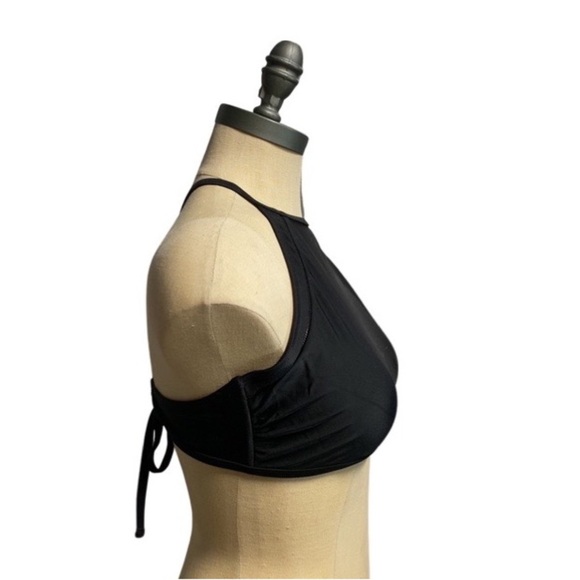 BOO HOO BLACK BIKINI TOP NWT LARGE - Picture 2 of 5